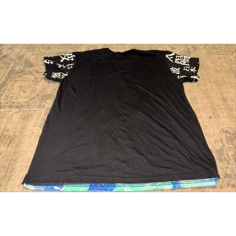Fresh Laundry Japanese Mens Black Multi T Shirt Short Sleeve Sz XL X-Large - Picture 4 of 4